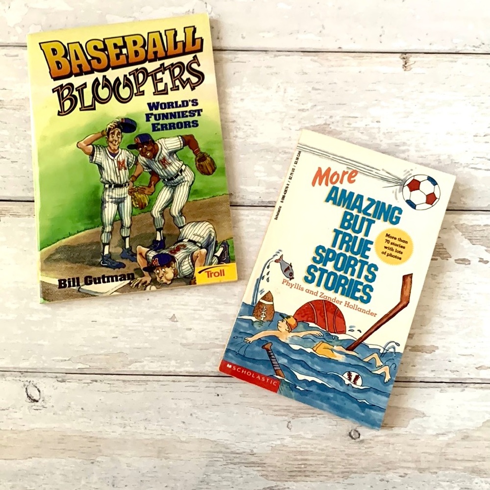 Baseball Bloopers & Amazing True Sports Stories Books Scholastic Kids Set of 2